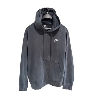 Nike Sportswear Club Fleece Men's Pullover Hoodie White/Black, Size M